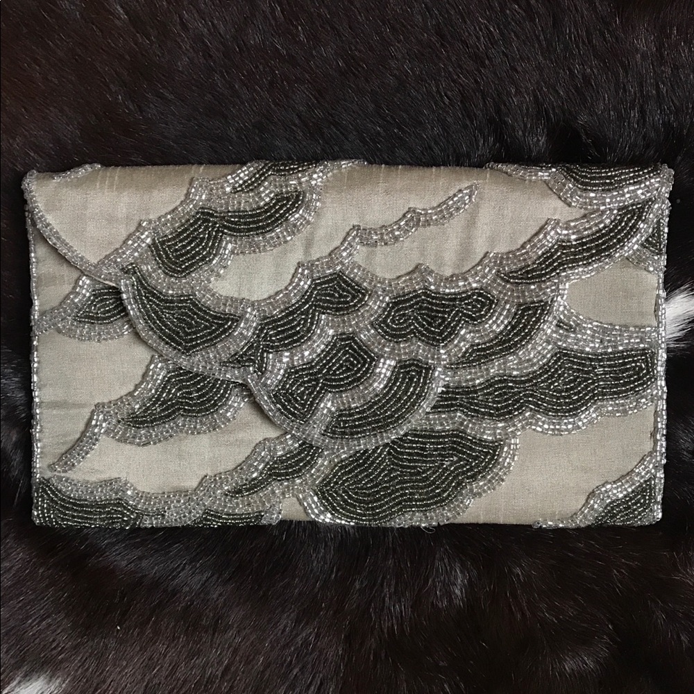 From St Xavier Beaded Clutch